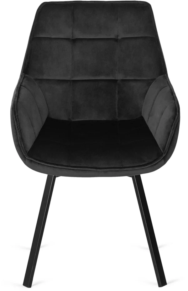 Scaun pivotant LUNA, catifea neagră