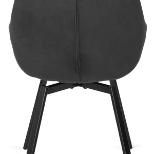 Scaun pivotant LUNA, catifea neagră