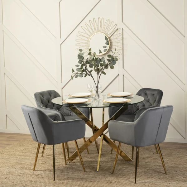 product-2488-1 Scaun RAYA din velur gri