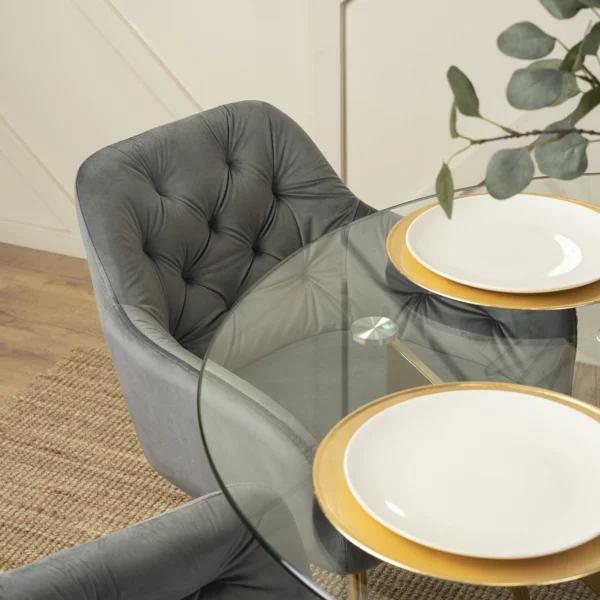 product-2488-2 Scaun RAYA din velur gri