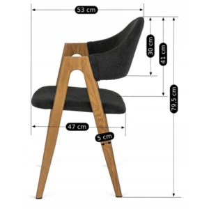 Scaun RUIZ Negru