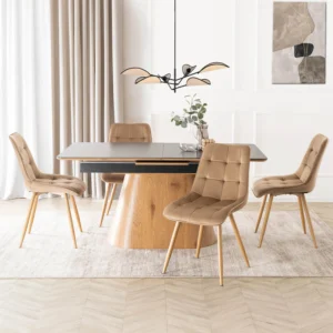 Scaun RODRI din velur bej