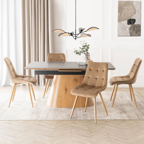 Scaun RODRI din velur bej