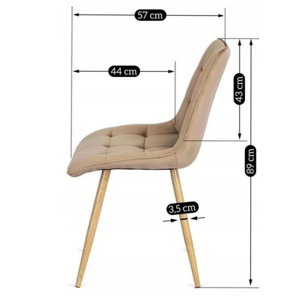 Scaun RODRI din velur bej