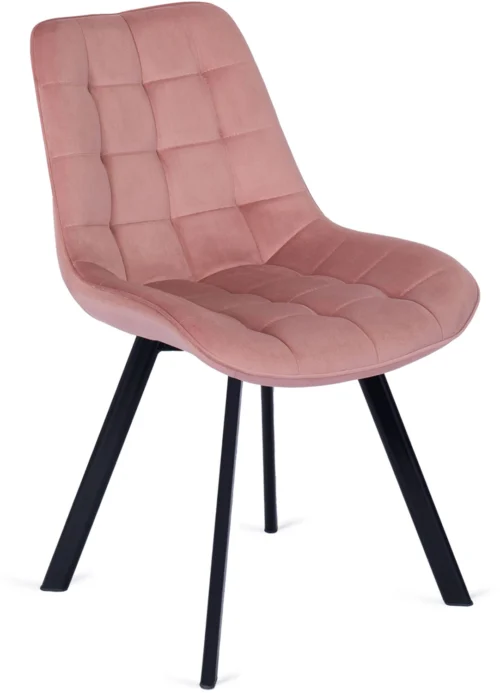 Scaun RICK din velur roz