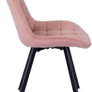 Scaun RICK din velur roz