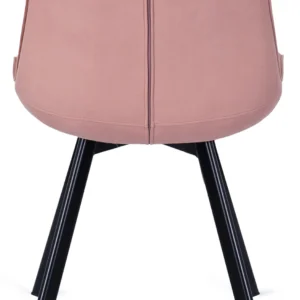 Scaun RICK din velur roz