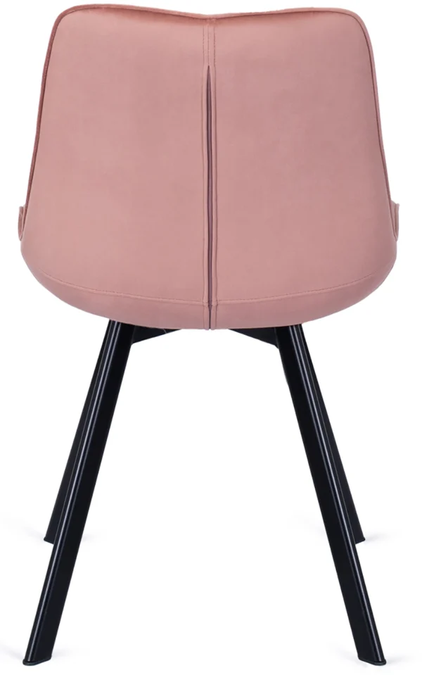 Scaun RICK din velur roz