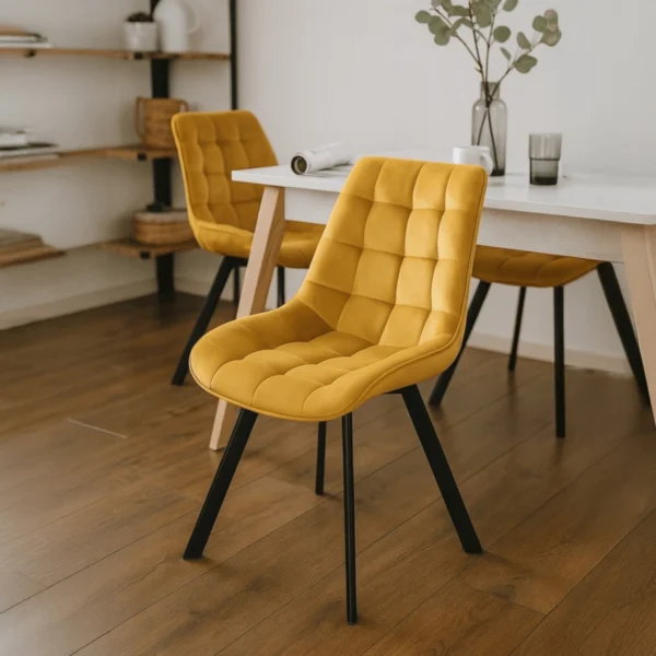 Scaun RICK Velur muștar