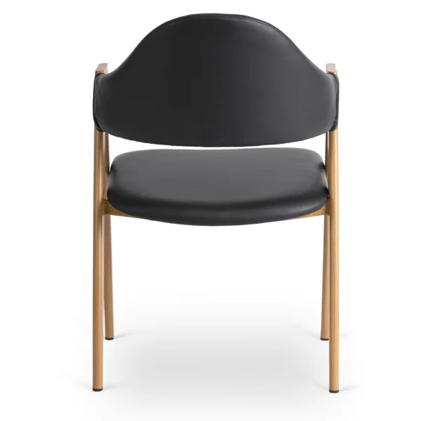 Scaun WILLY din piele ecologică neagră