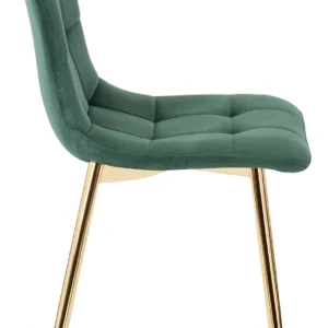 Scaun YORK din catifea verde
