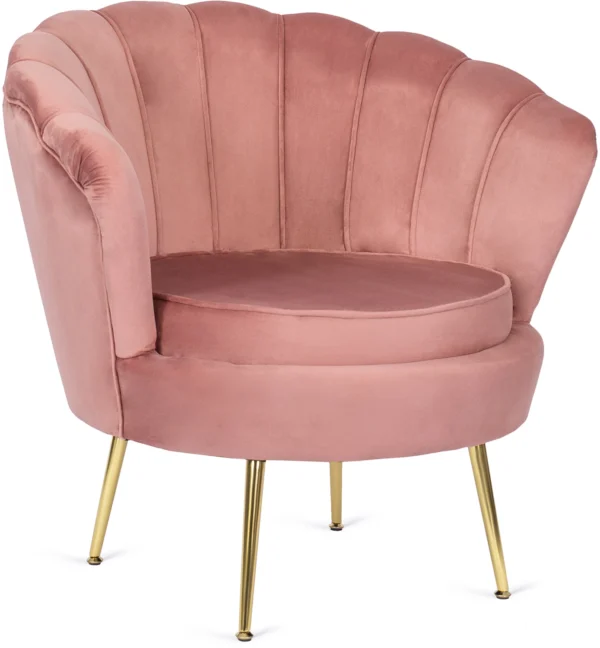 Fotoliu ANGEL din velur roz