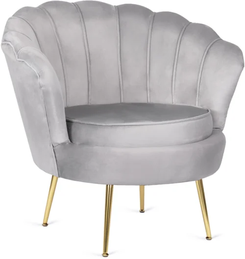 Fotoliu ANGEL din velur gri