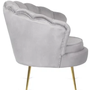 Fotoliu ANGEL din velur gri