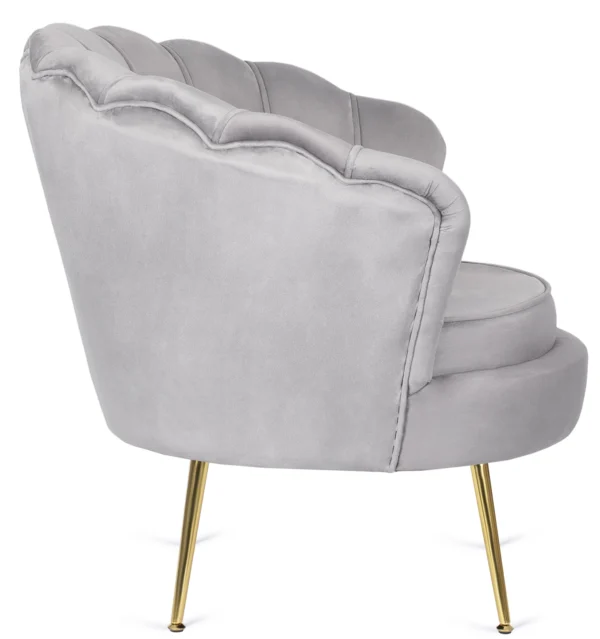 Fotoliu ANGEL din velur gri