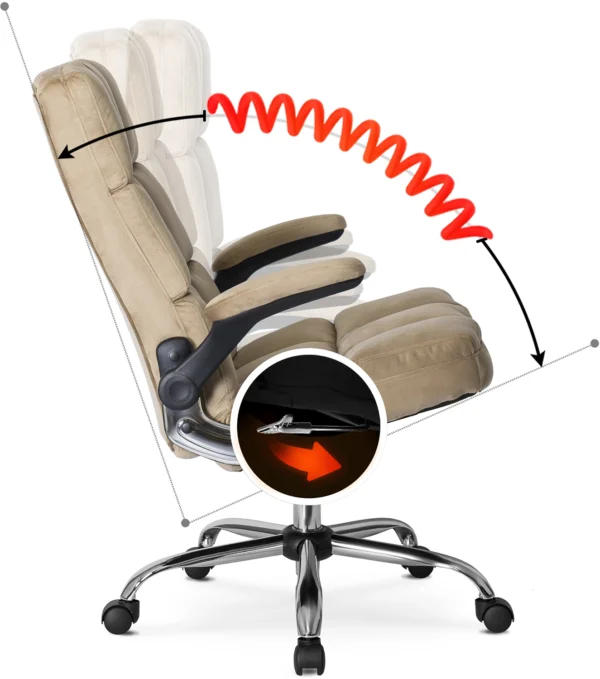 Scaun pivotant LONDON din velur bej