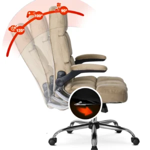 Scaun pivotant LONDON din velur bej