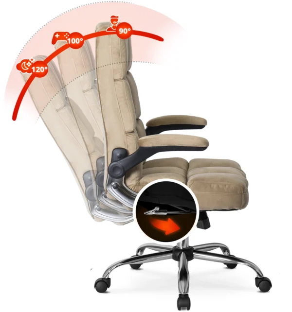 Scaun pivotant LONDON din velur bej