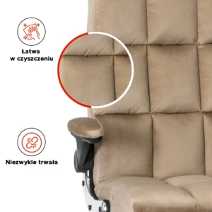 Scaun pivotant LONDON din velur bej