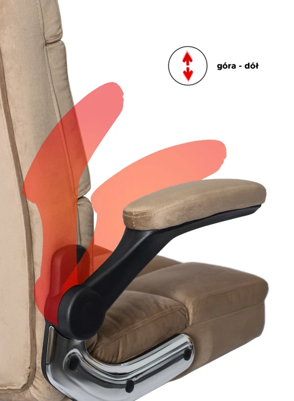 Scaun pivotant LONDON din velur bej