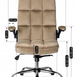 Scaun pivotant LONDON din velur bej