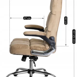 Scaun pivotant LONDON din velur bej