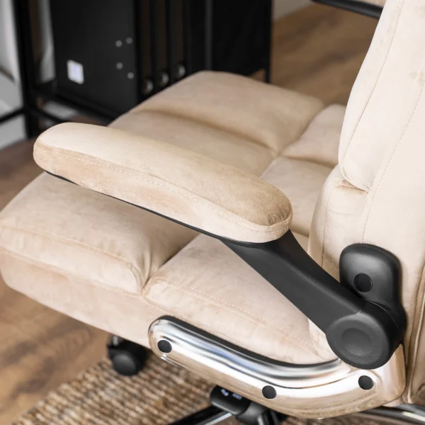 Scaun pivotant LONDON din velur bej