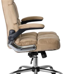 Scaun pivotant LONDON din velur bej