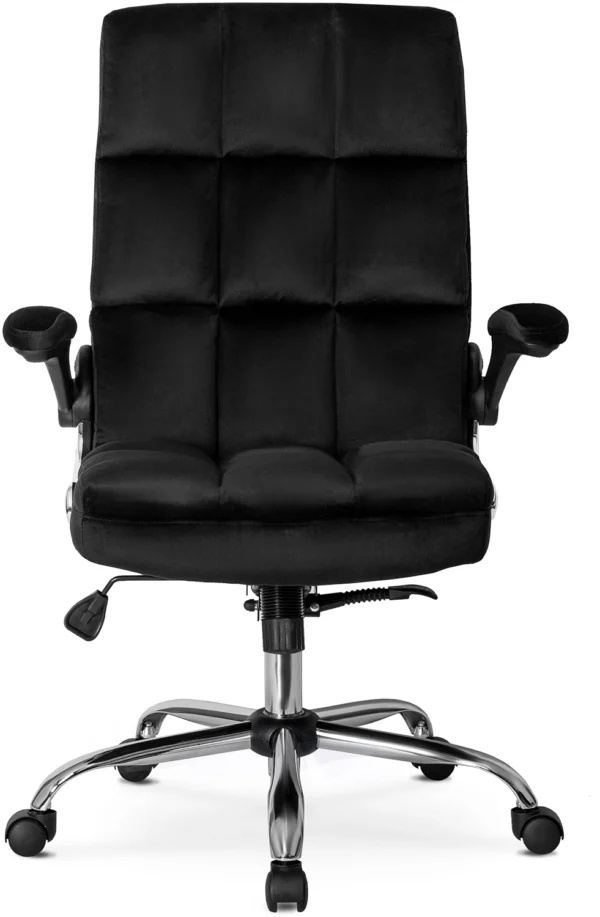 Scaun pivotant LONDON, velur negru