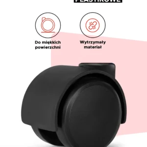 Scaun pivotant LONDON, velur negru