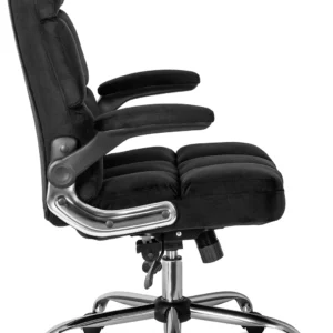 Scaun pivotant LONDON, velur negru