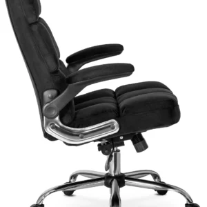 Scaun pivotant LONDON, velur negru