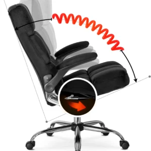 Scaun pivotant LONDON, velur negru