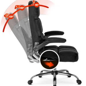 Scaun pivotant LONDON, velur negru