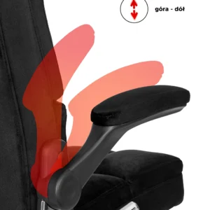 Scaun pivotant LONDON, velur negru