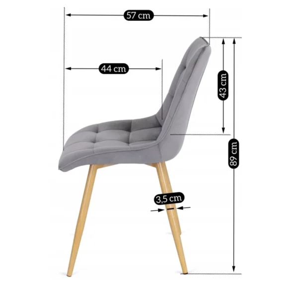 product-2623-10 Scaun RODRI din velur gri