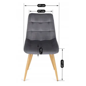 product-2623-9 Scaun RODRI din velur gri