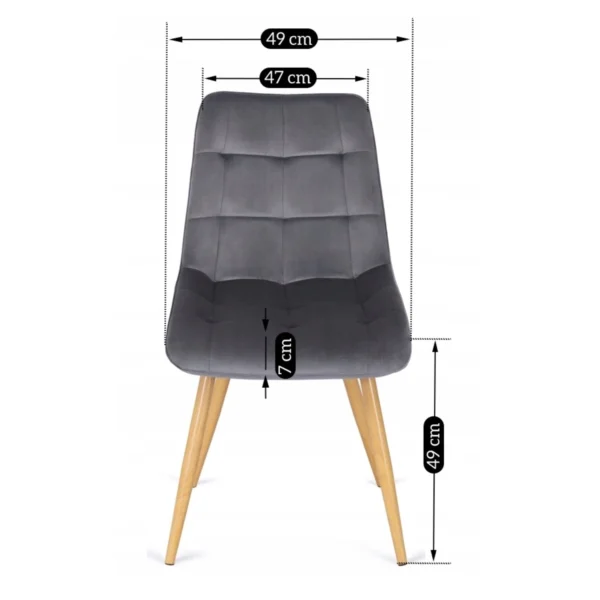 product-2623-9 Scaun RODRI din velur gri