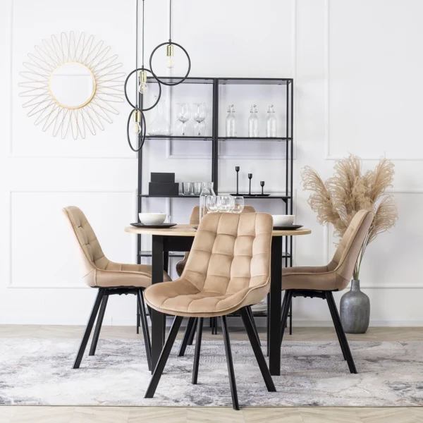 Scaun RICK din velur bej