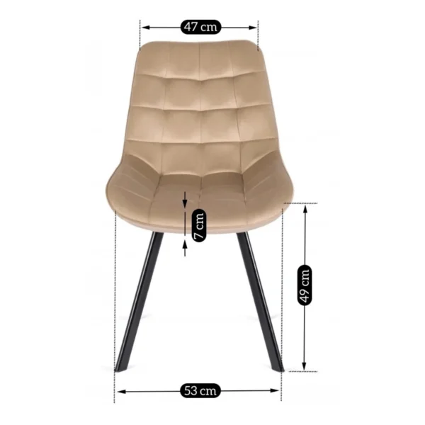 Scaun RICK din velur bej