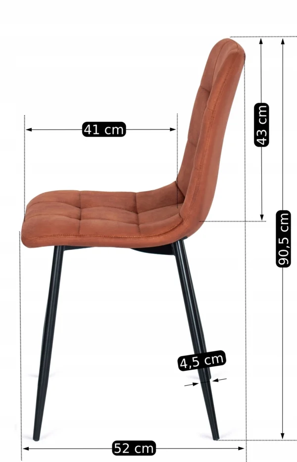 Scaun din velur PERU Rude