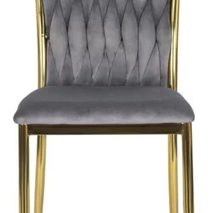 product-2680-1 DAN gri împletit Velour Scaun — MOBILA