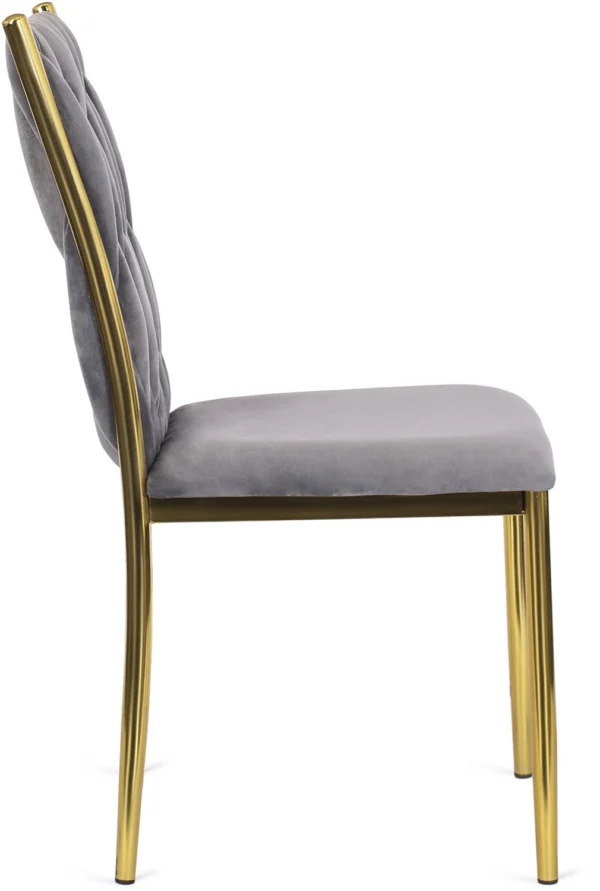 product-2680-2 DAN gri împletit Velour Scaun — MOBILA