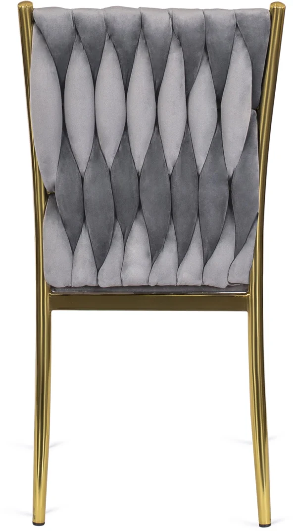 product-2680-3 DAN gri împletit Velour Scaun — MOBILA