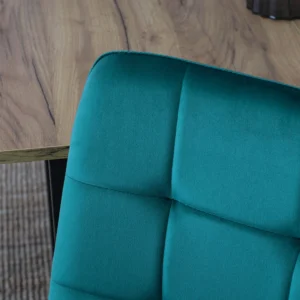 Scaun PERU din velur turcoaz