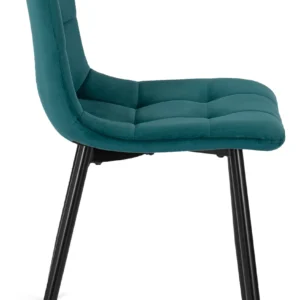 Scaun PERU din velur turcoaz