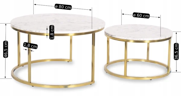 Set de masă OLIS MAX Marble Gold