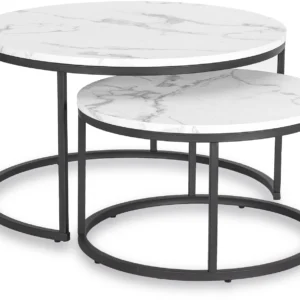 Set de masă ARON Marmură neagră/Auriu