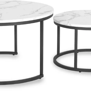 product-2725-5 DAFNE MAX Set de masă Marmură albă — Măsuțe și banchete