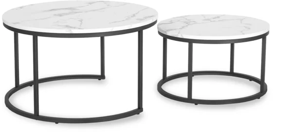 product-2725-5 DAFNE MAX Set de masă Marmură albă — Măsuțe și banchete